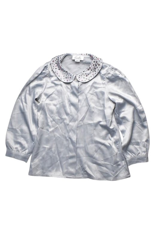 A Silver Long Sleeve Shirts from Gusella in size 2T for girl. (Front View)