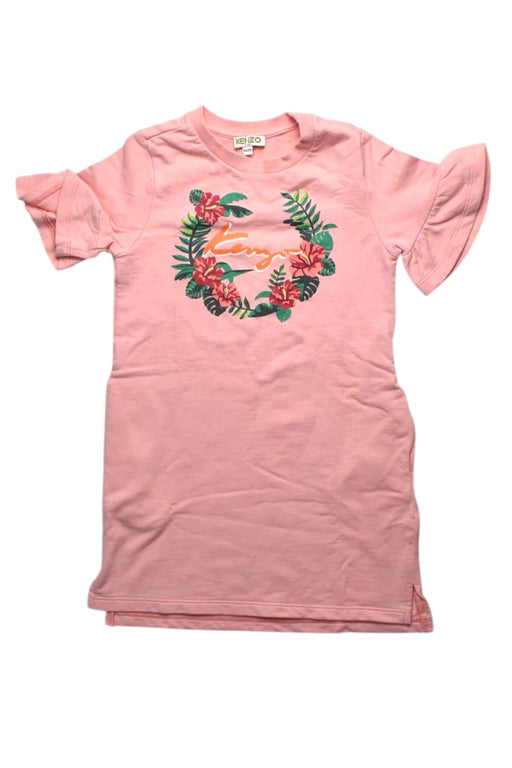 A Pink Short Sleeve Dresses from Kenzo in size 4T for girl. (Front View)