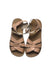 A Peach Sandals from Sun-San in size 7Y for girl. (Front View)