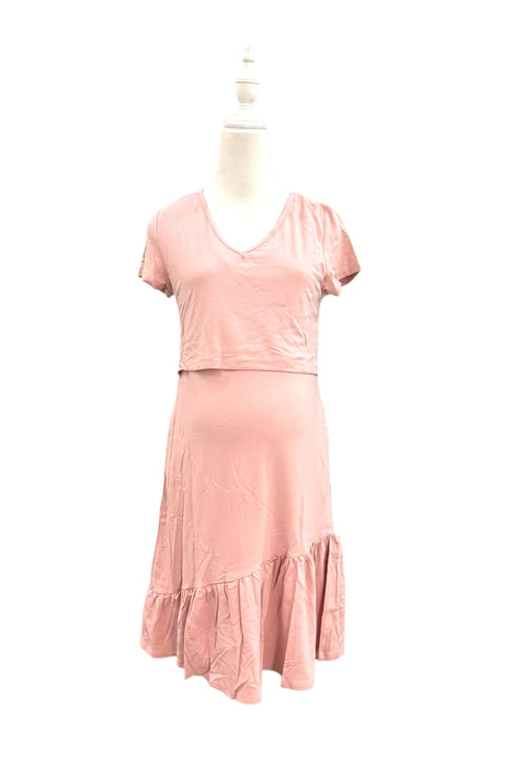 A Pink Short Sleeve Dresses from Jump Eat Cry in size Maternity-S for maternity. (Back View)