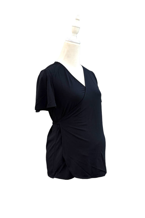 A Black Short Sleeve Tops from Dear in size Maternity-S for maternity. (Front View)