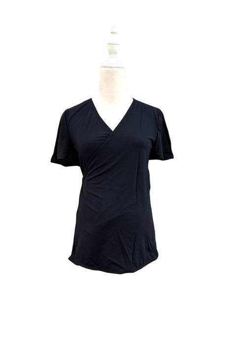 A Black Short Sleeve Tops from Dear in size Maternity-S for maternity. (Back View)
