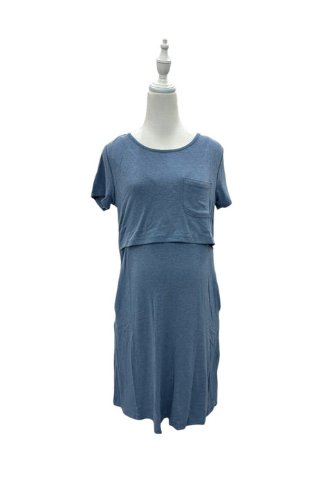 A Blue Short Sleeve Dresses from Jump Eat Cry in size Maternity-S for maternity. (Back View)