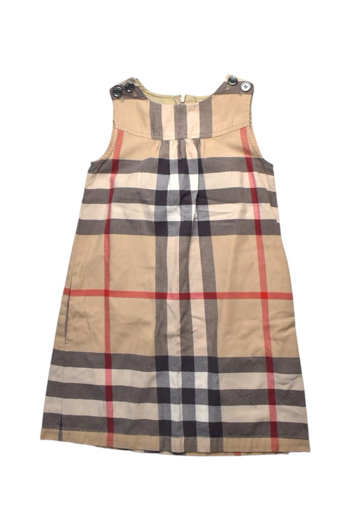 A Beige Sleeveless Dresses from Burberry in size 8Y for girl. (Front View)