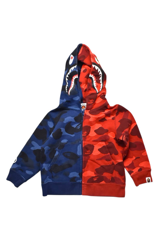 A Blue Hooded Sweatshirts from BAPE KIDS in size 3T for neutral. (Front View)