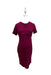 A Burgundy Short Sleeve Dresses from Love Baby Bump in size Maternity-M for maternity. (Back View)