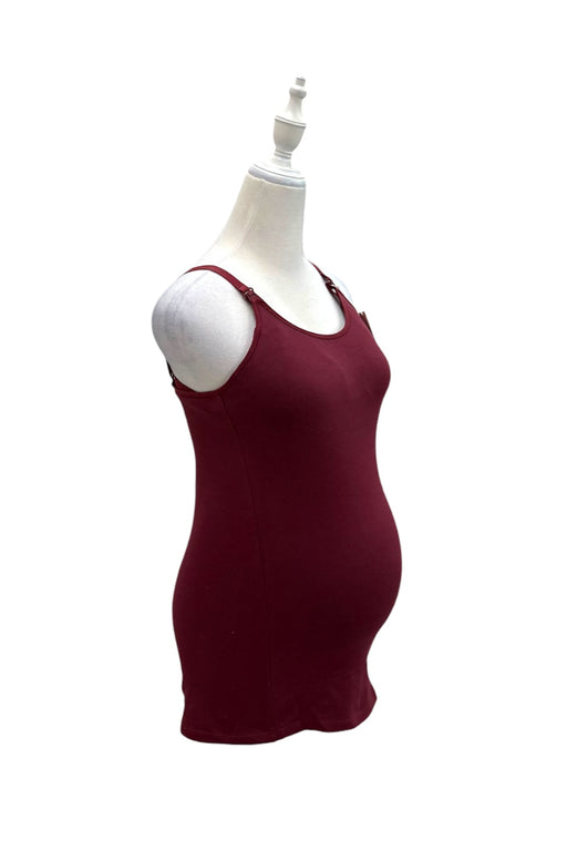 A Burgundy Sleeveless Tops from Lovemère in size Maternity-M for maternity. (Front View)