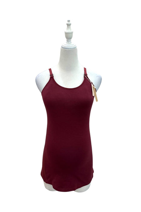 A Burgundy Sleeveless Tops from Lovemère in size Maternity-M for maternity. (Back View)