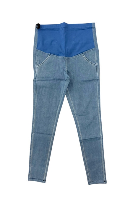 A Blue Jeggings from Dear in size Maternity-S for maternity. (Front View)