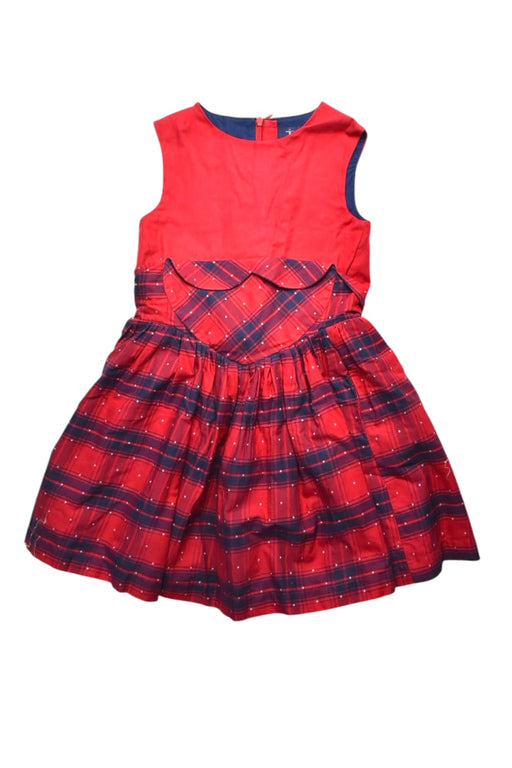 A Red Sleeveless Dresses from Jessie and James in size 6T for girl. (Front View)