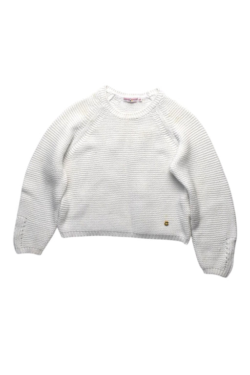 A White Knit Sweaters from Original Marines in size 4T for girl. (Front View)