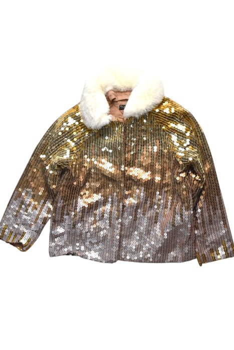 A Multicolour Lightweight Jackets from Velveteen in size 5T for girl. (Front View)
