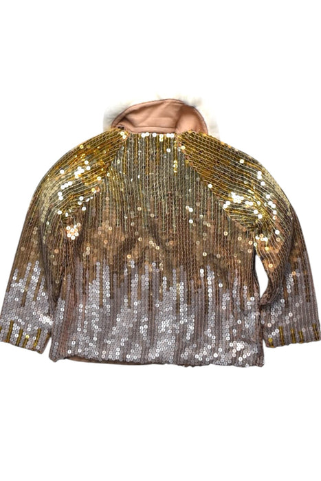 A Multicolour Lightweight Jackets from Velveteen in size 5T for girl. (Back View)