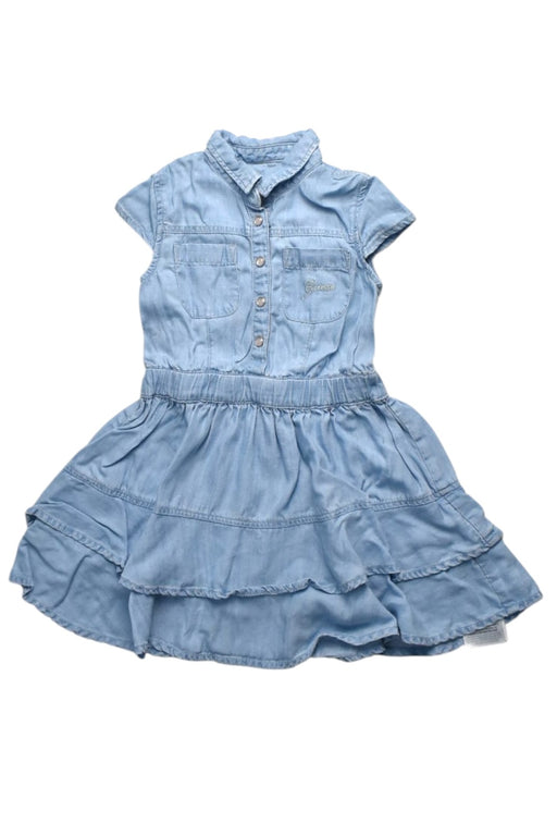 A Blue Short Sleeve Dresses from Guess in size 3T for girl. (Front View)