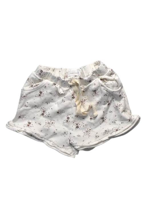 A White Shorts from Jamie Kay in size 6T for girl. (Front View)