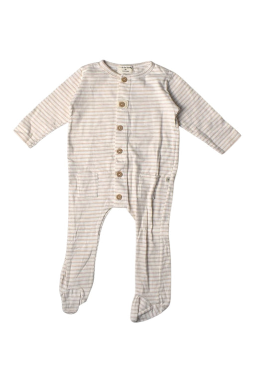 A Beige Long Sleeve Bodysuits from 1 + in the family in size 6-12M for neutral. (Front View)