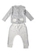A Grey Pants Sets from Mori in size 6-12M for neutral. (Front View)