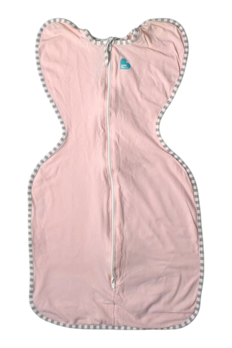 A Pink Swaddles from Love To Dream in size 3-6M for girl. (Front View)