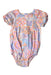 A Multicolour Short Sleeve Rompers from Seed in size 12-18M for girl. (Back View)