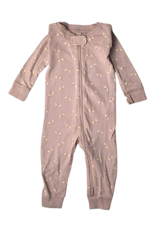 A Taupe Onesies from Quincy Mae in size 12-18M for girl. (Front View)