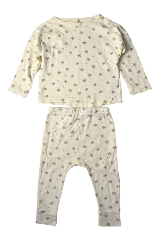 A Ivory Pants Sets from Quincy Mae in size 18-24M for girl. (Front View)