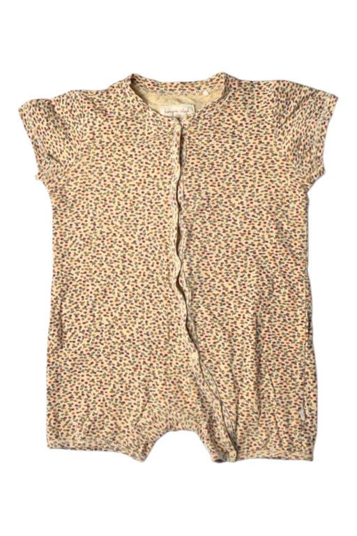A Beige Short Sleeve Rompers from Konges Sløjd in size 6-12M for girl. (Front View)