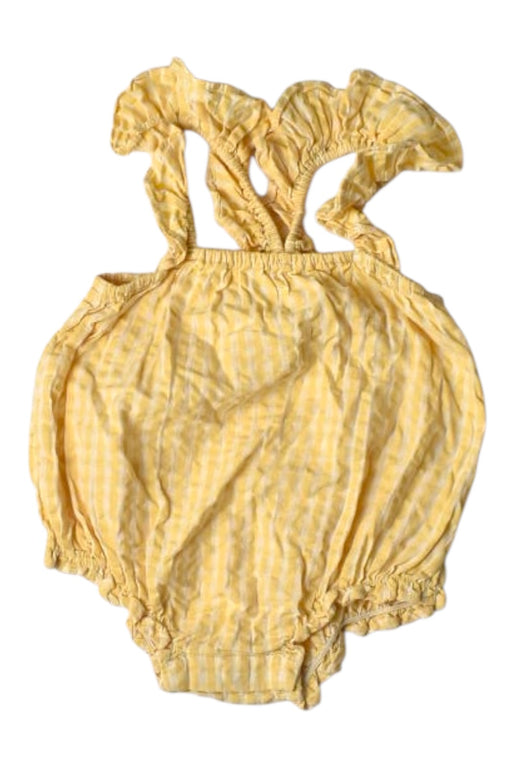 A Yellow Sleeveless Rompers from Konges Sløjd in size 6-12M for girl. (Front View)