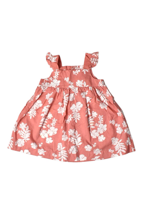 A Pink Sleeveless Dresses from Petit Bateau in size 6-12M for girl. (Back View)
