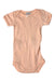 A Peach Short Sleeve Bodysuits from Petit Bateau in size 0-3M for girl. (Front View)