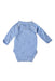 A Blue Long Sleeve Bodysuits from Petit Bateau in size 0-3M for boy. (Back View)