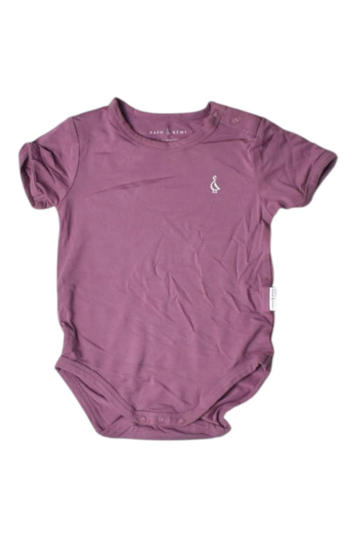 A Purple Short Sleeve Bodysuits from Raph and Remy in size 6-12M for girl. (Front View)