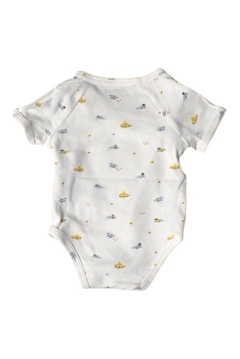 A White Short Sleeve Bodysuits from Vertbaudet in size 0-3M for boy. (Back View)