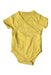 A Yellow Short Sleeve Bodysuits from Vertbaudet in size 0-3M for neutral. (Front View)