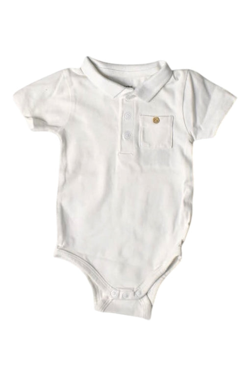 A White Short Sleeve Bodysuits from Vertbaudet in size 0-3M for boy. (Front View)