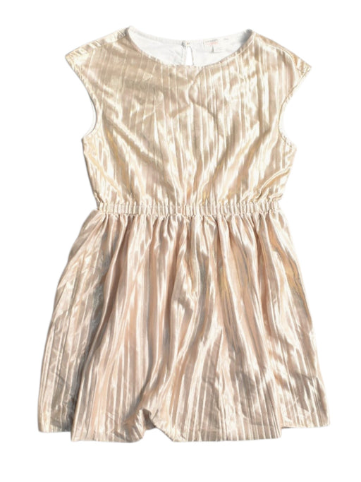 A Gold Sleeveless Dresses from Crewcuts in size 6T for girl. (Front View)