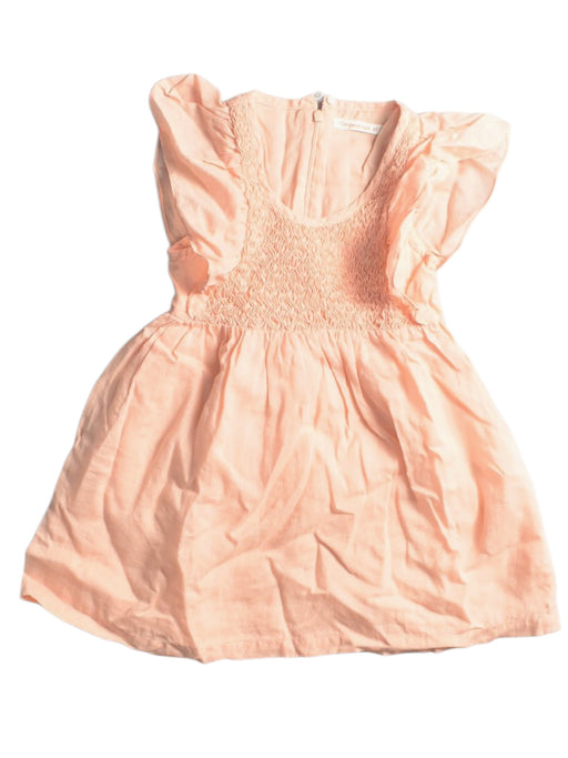 A Peach Short Sleeve Dresses from Gingersnaps in size 6T for girl. (Front View)