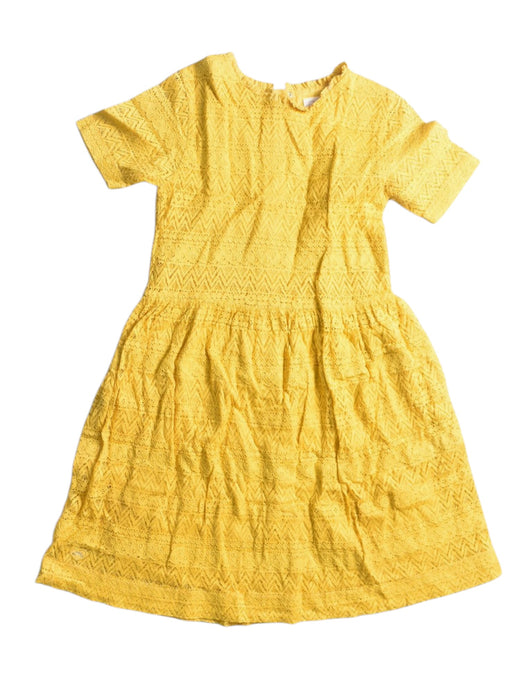 A Yellow Short Sleeve Dresses from Château de Sable in size 8Y for girl. (Front View)