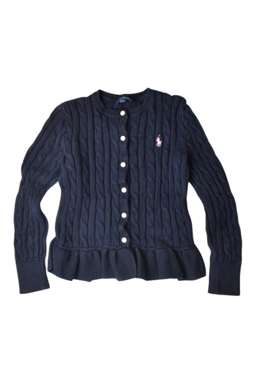 A Blue Cardigans from Polo Ralph Lauren in size 7Y for girl. (Front View)