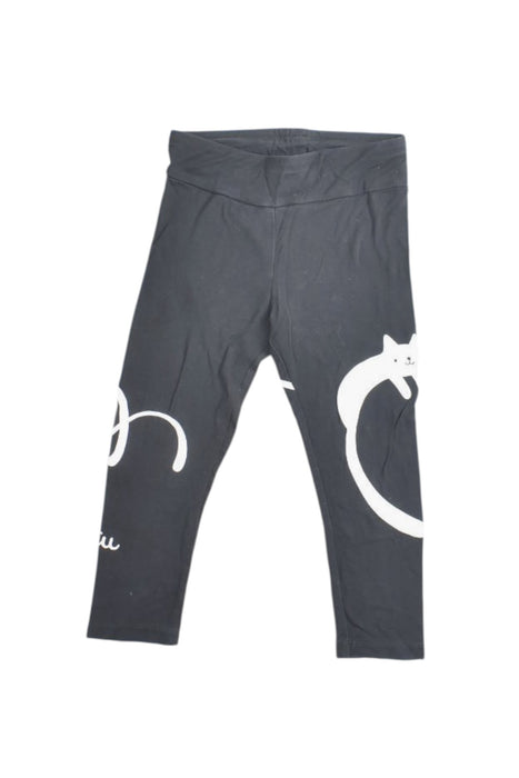 A Black Leggings from Momonittu in size 5T for girl. (Front View)