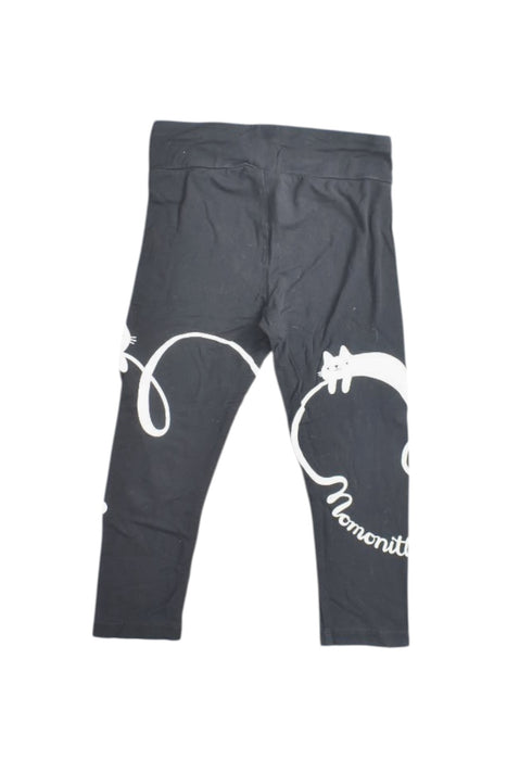 A Black Leggings from Momonittu in size 5T for girl. (Back View)