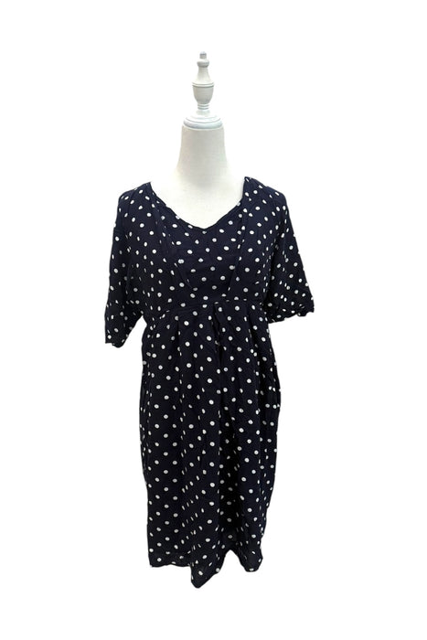 A Navy Short Sleeve Dresses from Jojo Maman Bébé in size Maternity-S for maternity. (Back View)