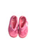 A Pink Aqua Shoes from New Balance in size 18-24M for girl. (Back View)