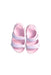 A Pink Sandals from Crocs in size 3T for girl. (Back View)