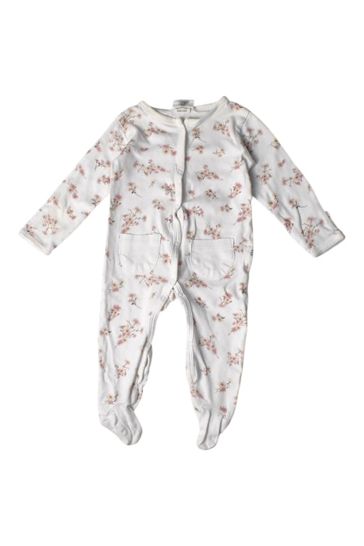 A White Onesies from Aster & Oak in size 6-12M for girl. (Front View)