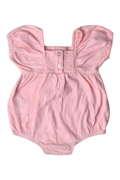 A Pink Sleeveless Rompers from Seed in size 6-12M for girl. (Front View)