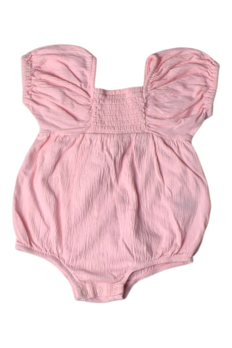 A Pink Sleeveless Rompers from Seed in size 6-12M for girl. (Back View)