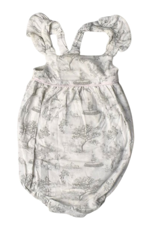 A White Sleeveless Rompers from House of Holly in size 6-12M for girl. (Front View)