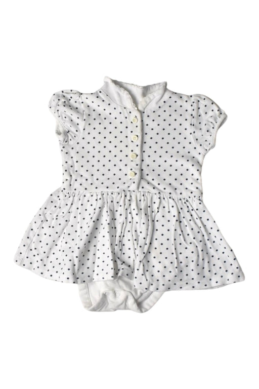 A White Short Sleeve Rompers from Mothercare in size 12-18M for girl. (Front View)