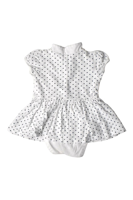 A White Short Sleeve Rompers from Mothercare in size 12-18M for girl. (Back View)