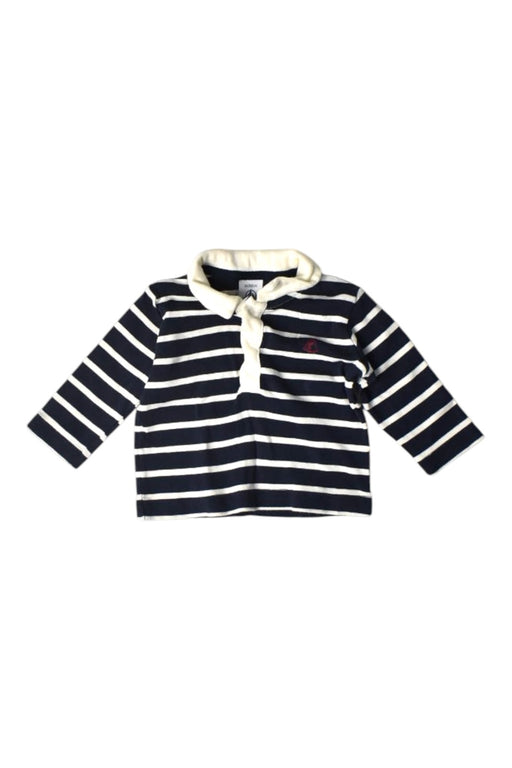 A Navy Long Sleeve Tops from Petit Bateau in size 0-3M for boy. (Front View)